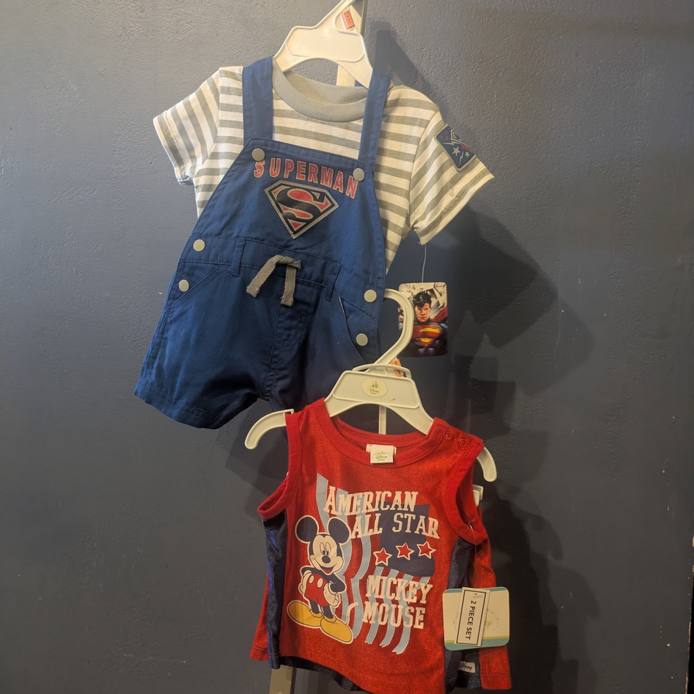 Disney Baby Red and Blue Outfit Set